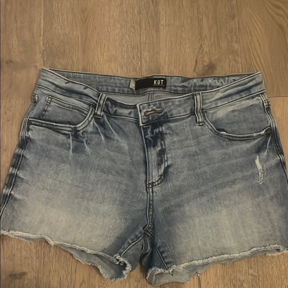 Kut from the Kloth Blue Distressed Jean Shorts